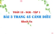 Bài 3 trang 45 Toán 12 tập 1 Cánh Diều